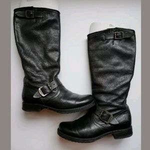 Frye Veronica Slouch Equestrian Black Boots